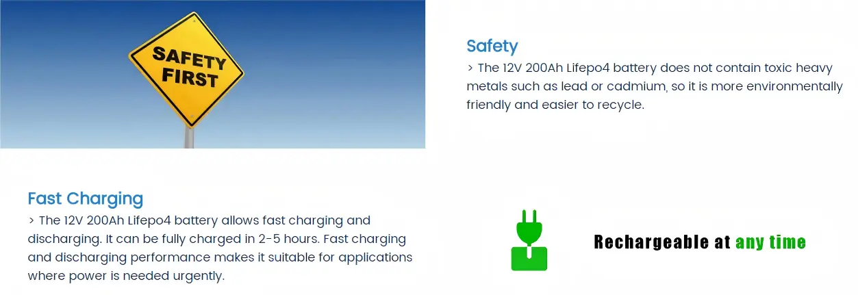 12.8V 200Ah Marine LiFePO4 Battery